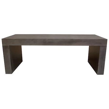 Contemporary 85" Faux Concrete Dining Table