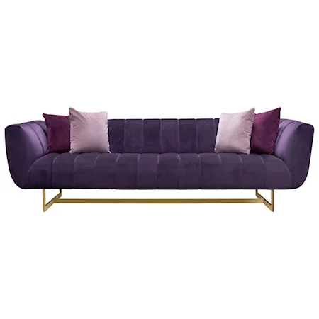 Glam Sofa with Channel Tufting