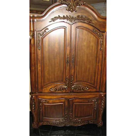 Carved Wood Armoire
