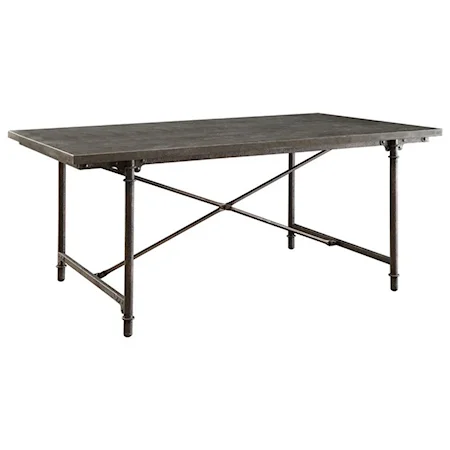 Bluestone Dining Table with Metal Frame