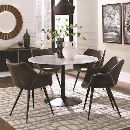 Eclectic Round Table and Chair Set