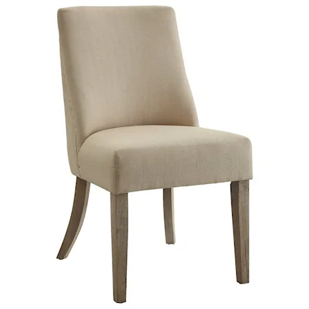 Upholstered Beige Dining Chair