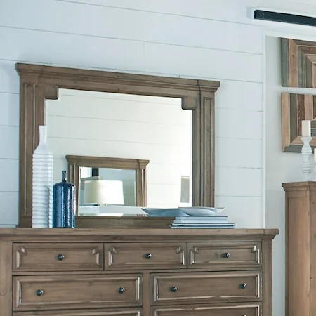 Framed Mirror with Column Design