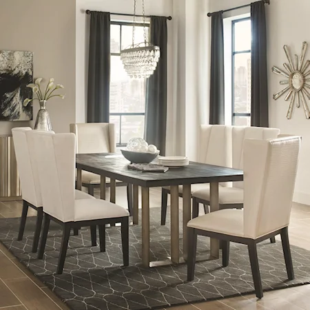 Modern Dining Table and Chair Set