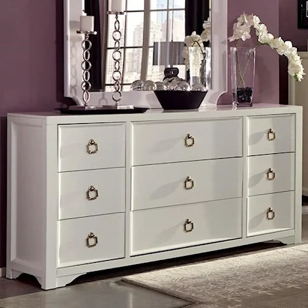Dresser with Felt Lined Top Drawers and Jewelry Tray