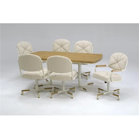 Table and Swivel Chair Set