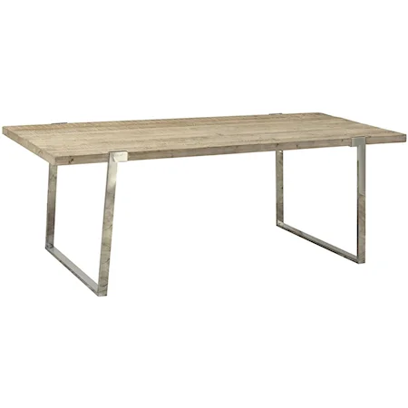 Dining Table with Stainless Steel Base