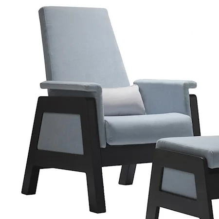 Modern Accent Glider Chair with Soft Padding and Unique Style