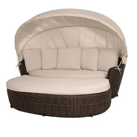 Daybed with Canopy and Ottoman Set