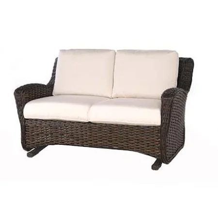 Loveseat Glider with 6 inch Seat and Backrest Cushions