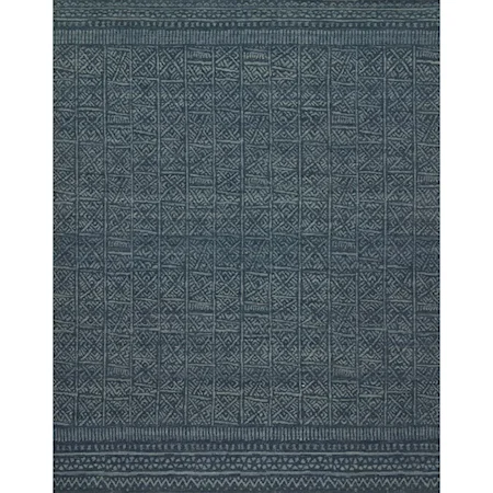 1'-6" X 1'-6" Square Indigo Wool | Polyester Rug