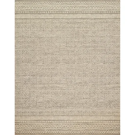 1'-6" X 1'-6" Square Stone / Ivory Wool | Polyester Rug