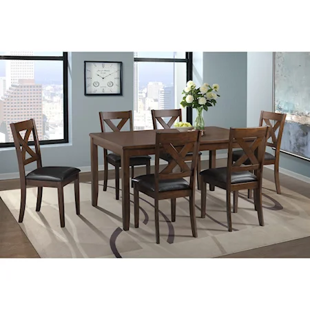 Transitional 7-Piece Dining Set