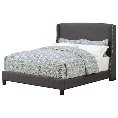 Contemporary Upholstered Queen Platform Bed