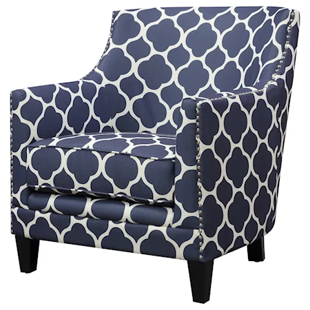 Transitional Accent Chair with Nailhead Trim