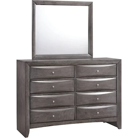 8 Drawer Dresser and Mirror