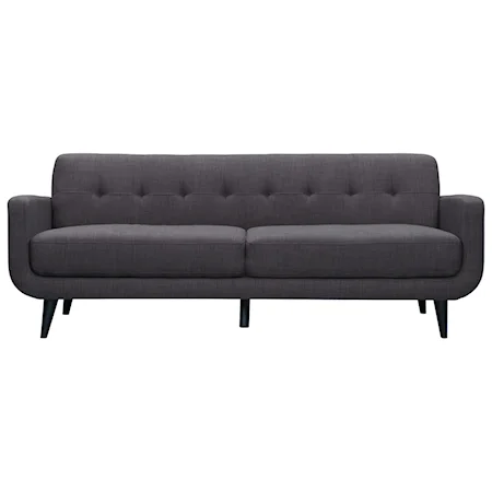 Mid-Century Modern Sofa with Tufted Back