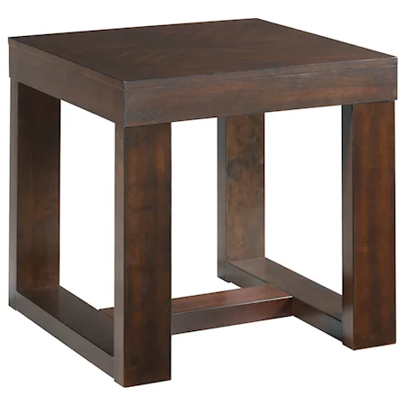 Transitional Square End Table