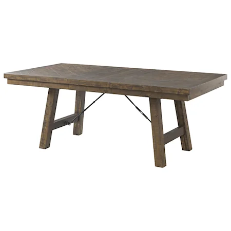 Rustic Dining Table with 18-Inch Leaf