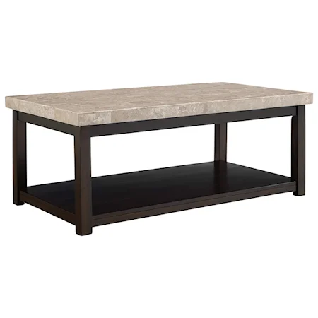 Rectangular Coffee Table with Marble Top