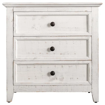 Transitional Distressed 3-Drawer Accent Chest