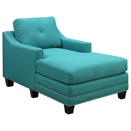 Transitional Chair with Nailhead Trim and Button Tufting
