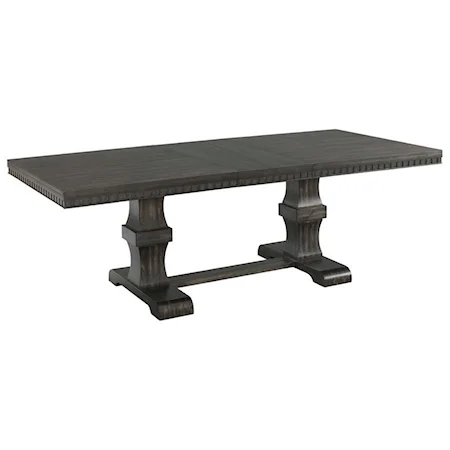 Pedestal Dining Table with Dentil Molding