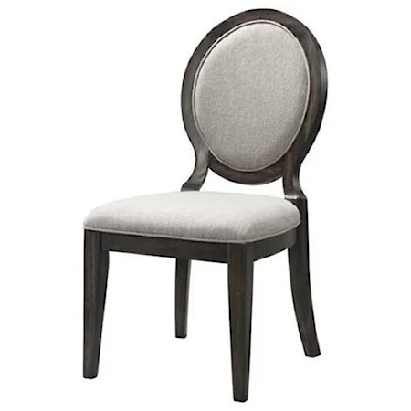 Round Upholstered Side Chair