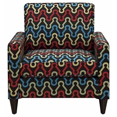 Upholstered Chair with Track Arms
