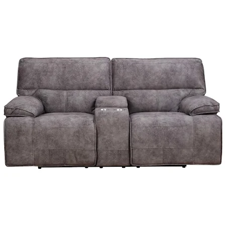 Memory Foam Motion Loveseat With Cupholder Console