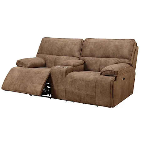 Power Motion Loveseat With Cupholder Console