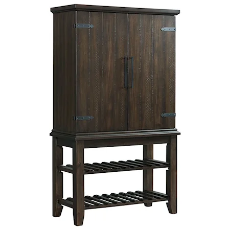 Bar Cabinet with Touch Lighting and Bottle Storage