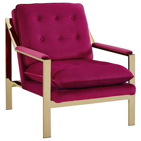 Contemporary Gold Accent Chair