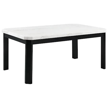 Contemporary White Marble Dining Table