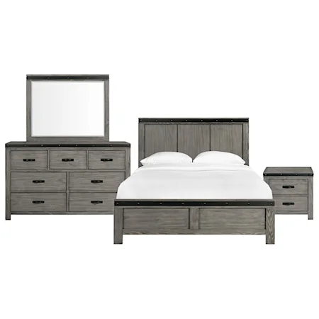 Contemporary Full Panel 4-Piece Bedroom Set