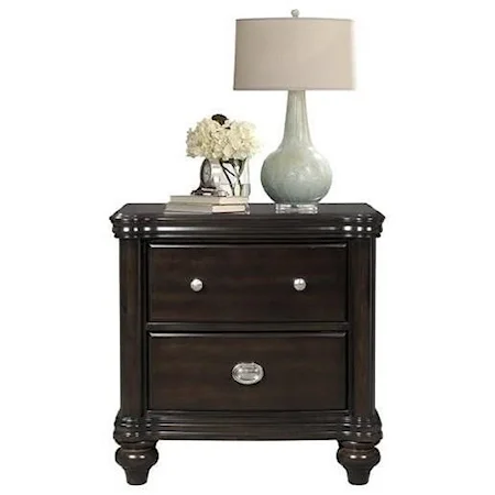 Two Drawer Nightstand with Mood Lighting