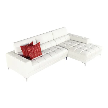 Two Piece Modern Sectional with Chaise