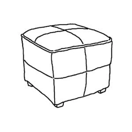 Smooth Tan Leather Cube