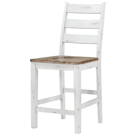 Rustic Ladderback Barstool