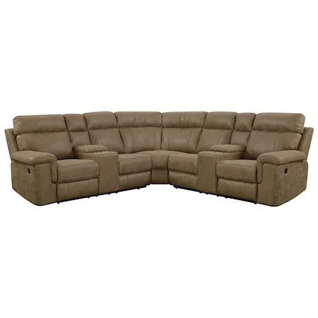 4-Seat Power Reclining Sectional Sofa with 4 Cupholders and 2 USB Ports