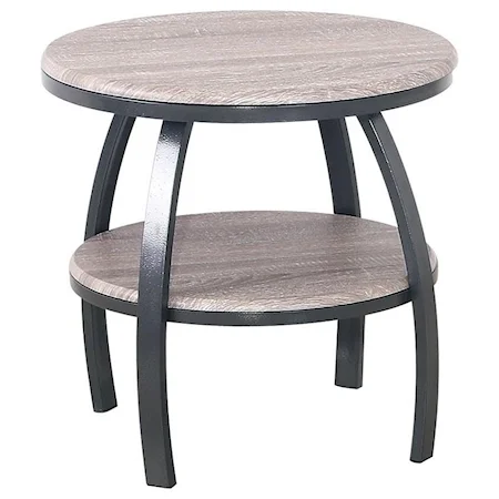 Contemporary 23.5'' Round End Table