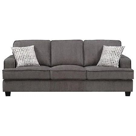 Contemporary Sofa with Pillows