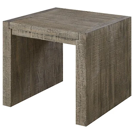 Contemporary Rustic Square End Table