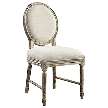 Side Chair with Upholstered Seat and Oval Back