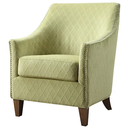 Contemporary Accent Chair with Nailhead Trim