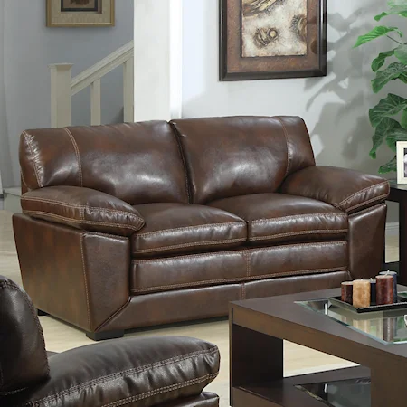 Two Person Loveseat with Comfortable Transitional Style