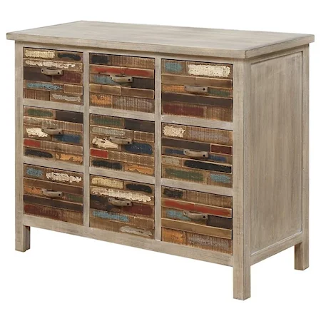 Multi Color 9-Drawer Accent Chest