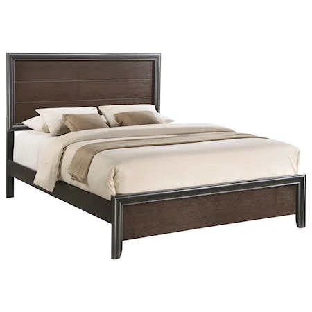 Transitional Queen Low Profile Bed