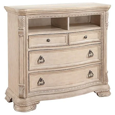 Media Chest with Acanthus Leaf Detailing