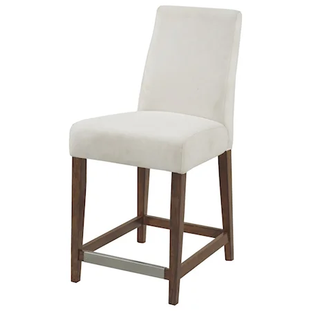 24" Counter Stool W/Upholstered Seat & Back